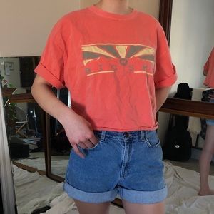 BIG SKY Montana vintage sun bleached crop top